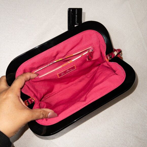 ✨ Vera Bradley Vintage Rose Millie Floral Quilted Satin Clutch ✨ - Picture 8 of 9